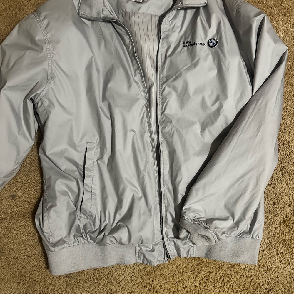 Peter Millar Light Gray Men's Windbreaker BMW championship